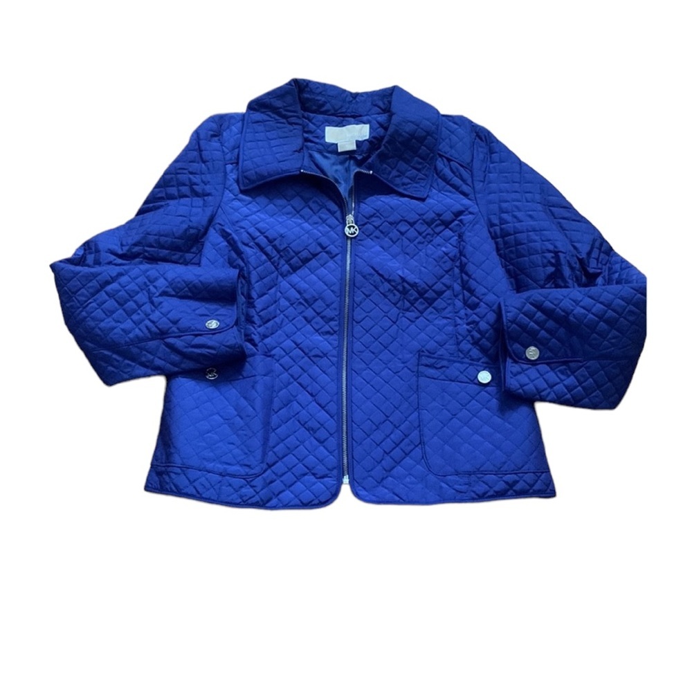 Michael kors quilted jacket size MP blue